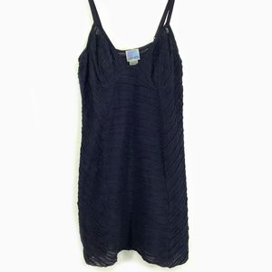 Free People Metallic Knit Cotton Night Mini Dress